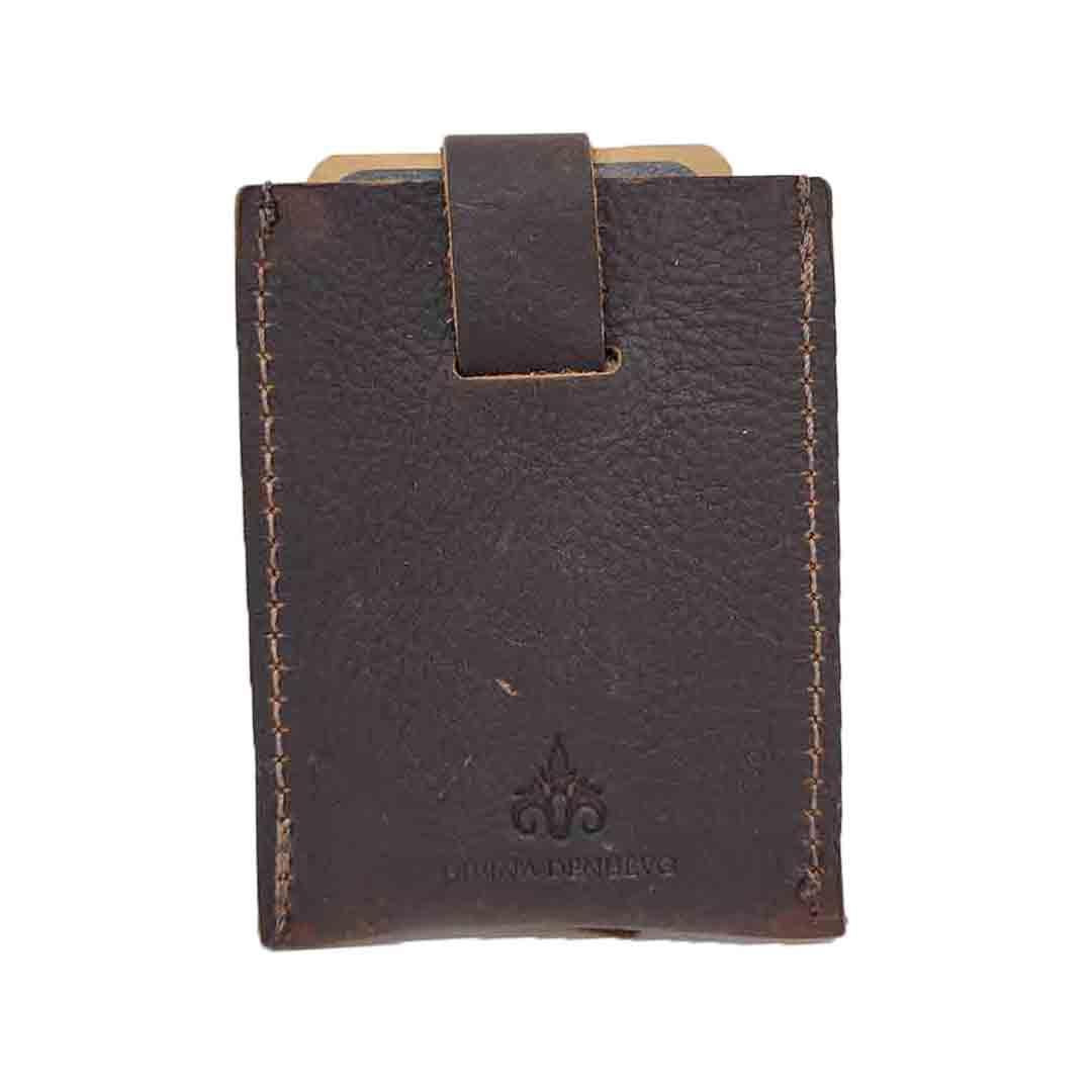 Wallet - Espresso - Key Pop-Up Leather Wallet by Divina Denuevo