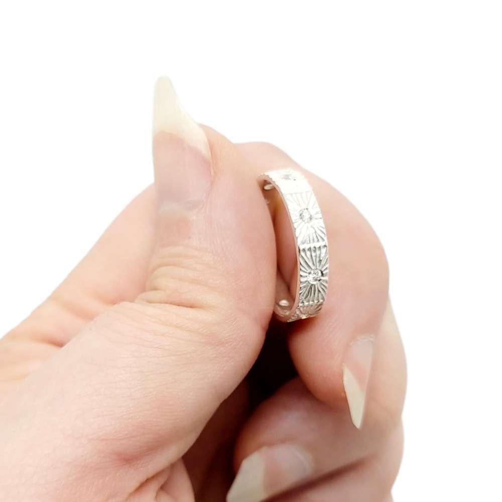 Ring - Size 8 - Nova Eternity (Bright Sterling Silver, Diamond) (Last One!) by Corey Egan