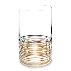 Wrapped Tumblers - Red-Gold Concentric by Furnace Glassworks