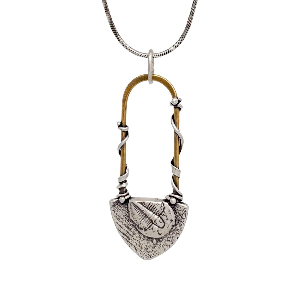Necklace – Embedded Tectonic Pendant by Una Barrett