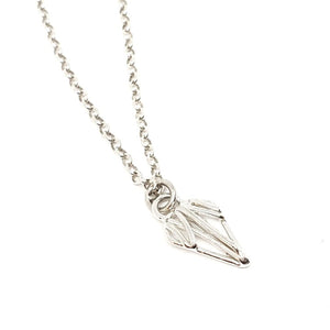 Necklace - Mini Kite Openwork Pendant Argentium Silver by Jen Surine