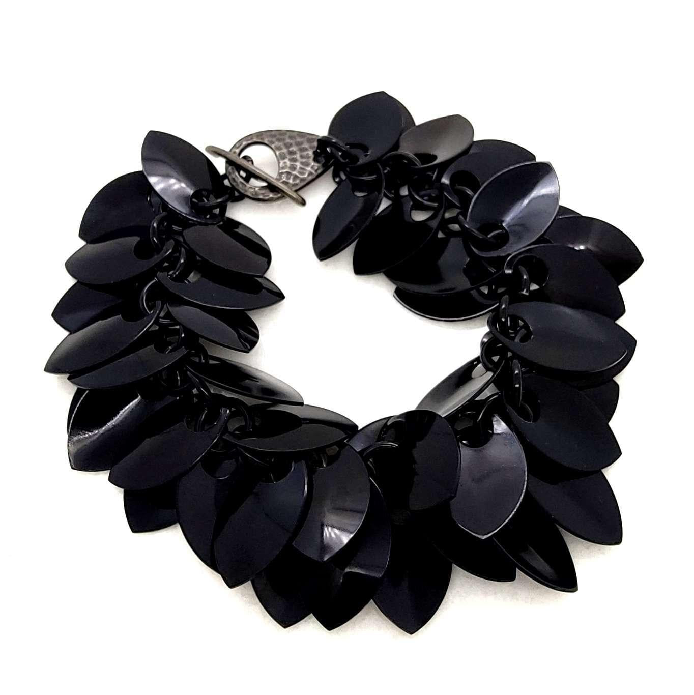 Bracelet - Leaf Cascade (Black) by Rebeca Mojica