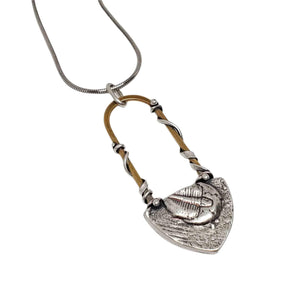 Necklace – Embedded Tectonic Pendant by Una Barrett
