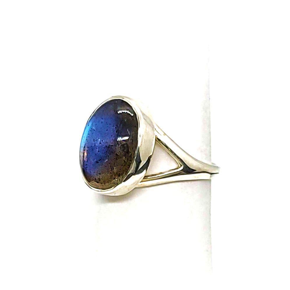 Ring - Size 7 - Cleo in Labradorite and Sterling Silver by Corey Egan