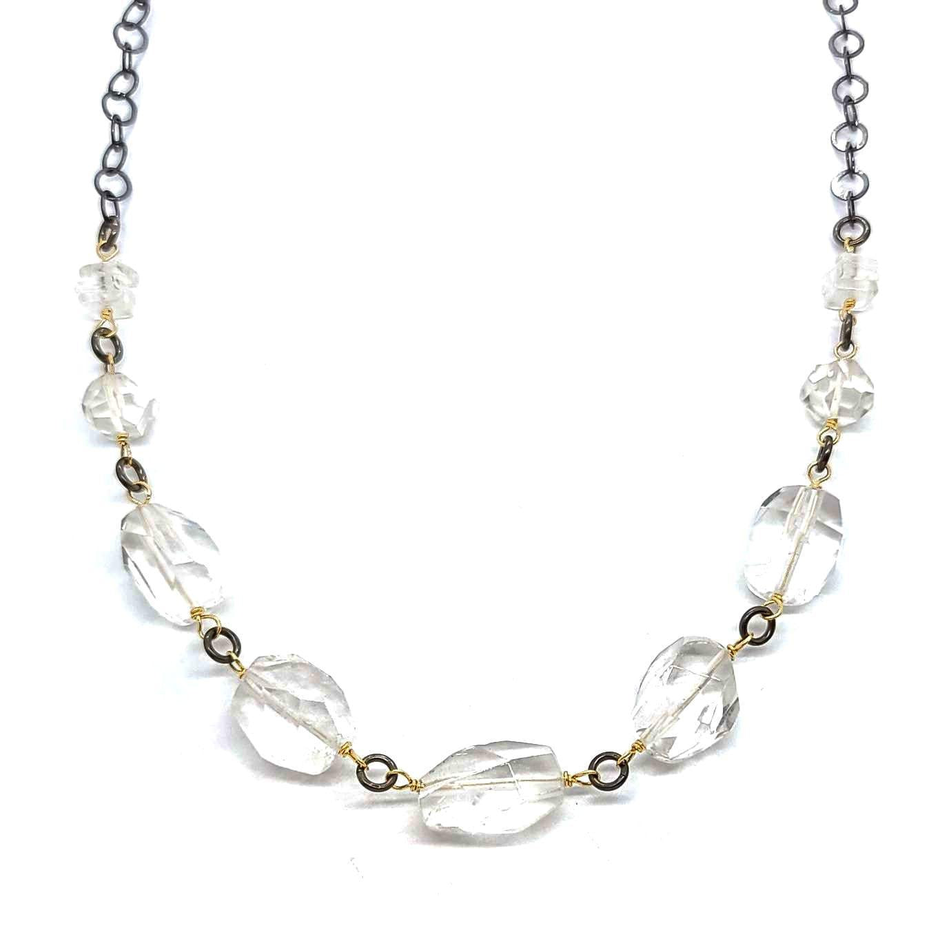 Necklace - Graduated Chunky Quartz by Calliope Jewelry