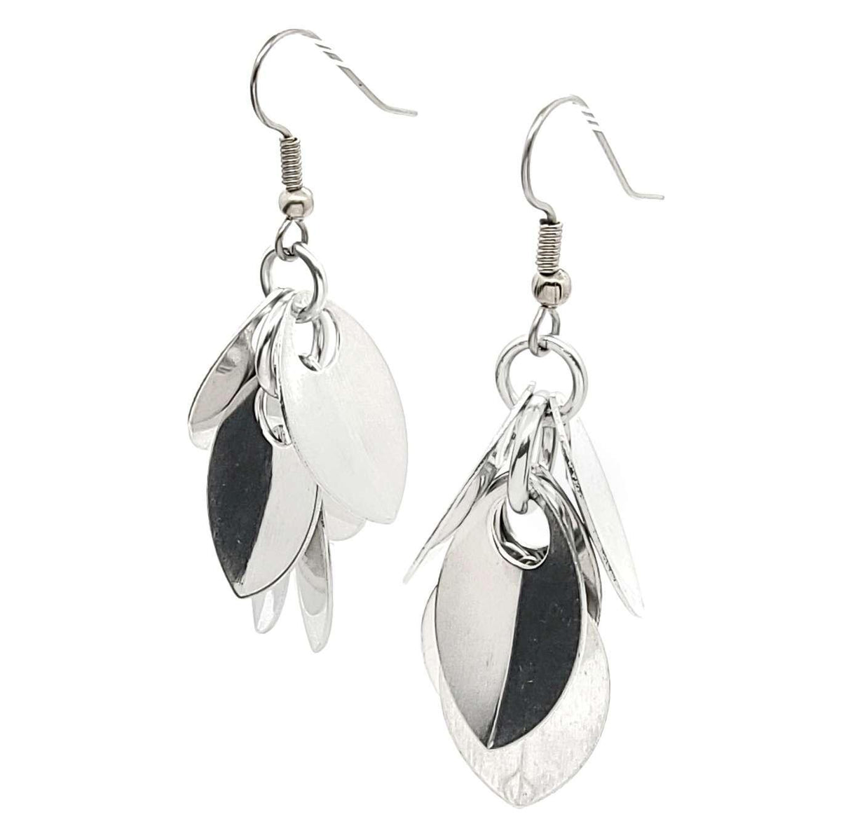 Earrings - Short Leafy Cascade (Silver) by Rebeca Mojica