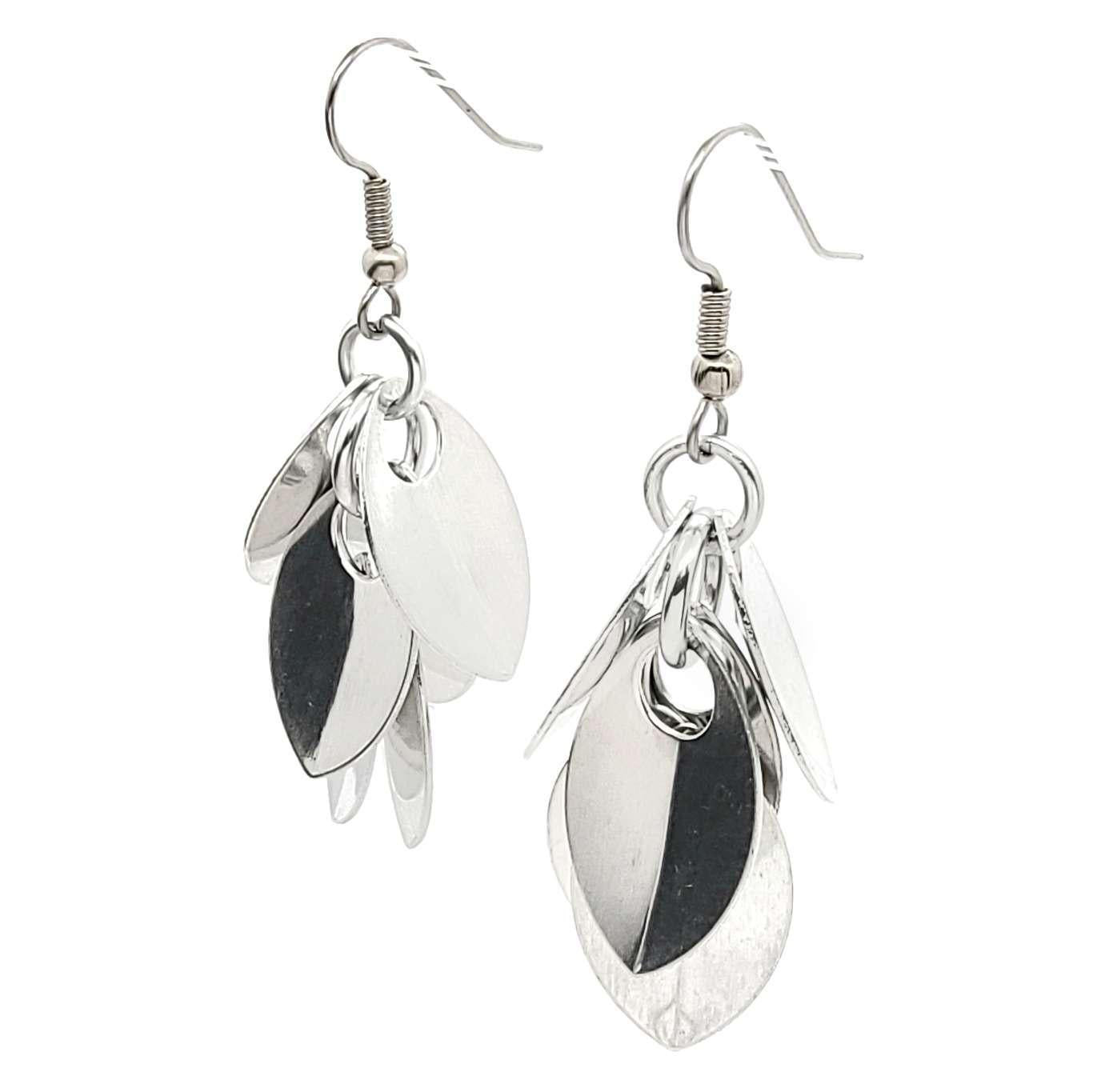 Earrings - Short Leafy Cascade (Silver) by Rebeca Mojica
