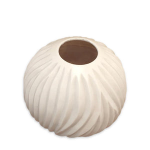 Vase – Round Carved Deep A by Michelle Williams Ceramics