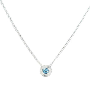 Necklace - Small Aurora in Aquamarine and Sterling Silver by Corey Egan