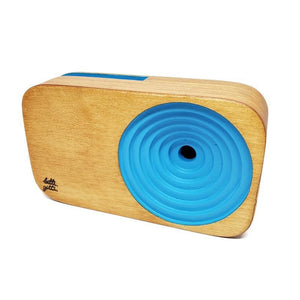 Wooden Sound System - BizViz Blue Speaker by Bitti Gitti Design Workshop