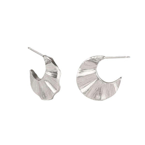 Earrings - Wave Hoops in Sterling Silver by Corey Egan
