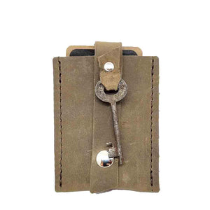 Wallet - Sand - Key Pop-Up Leather Wallet by Divina Denuevo