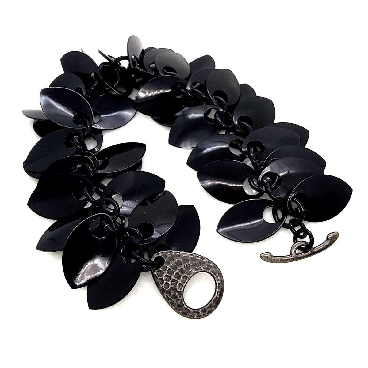 Bracelet - Leaf Cascade (Black) by Rebeca Mojica