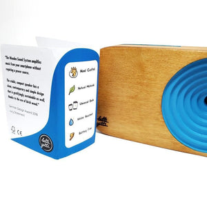 Wooden Sound System - BizViz Blue Speaker by Bitti Gitti Design Workshop