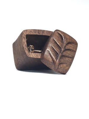 Ring Box - Magic Black Walnut OOAK by JeanineDesigns
