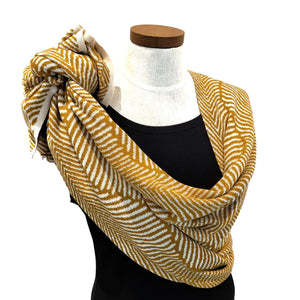 Wrap - Forest Fern in Curry Yellow and Cream by Liamolly