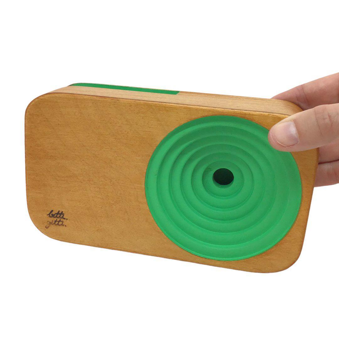 Wooden Sound System - Mint Green Speaker by Bitti Gitti Design Workshop