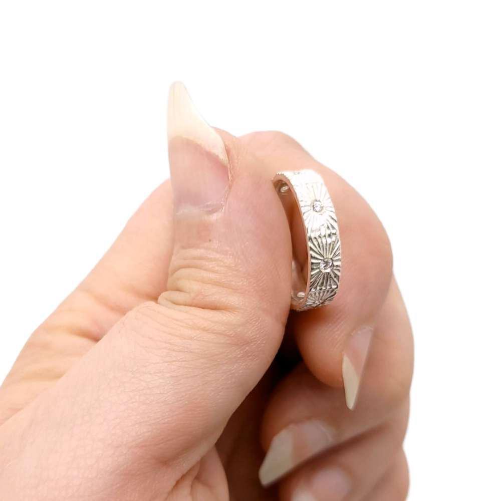 Ring - Size 8 - Nova Eternity (Bright Sterling Silver, Diamond) (Last One!) by Corey Egan