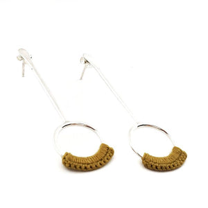Earrings - Mustard Sterling Droplet Drops by Twyla Dill