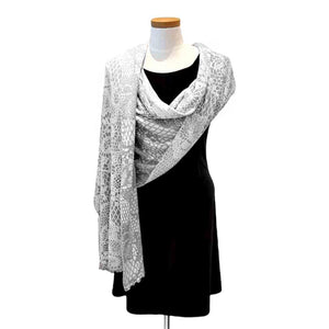 Wrap - Chantilly in Gray and Cream by Liamolly