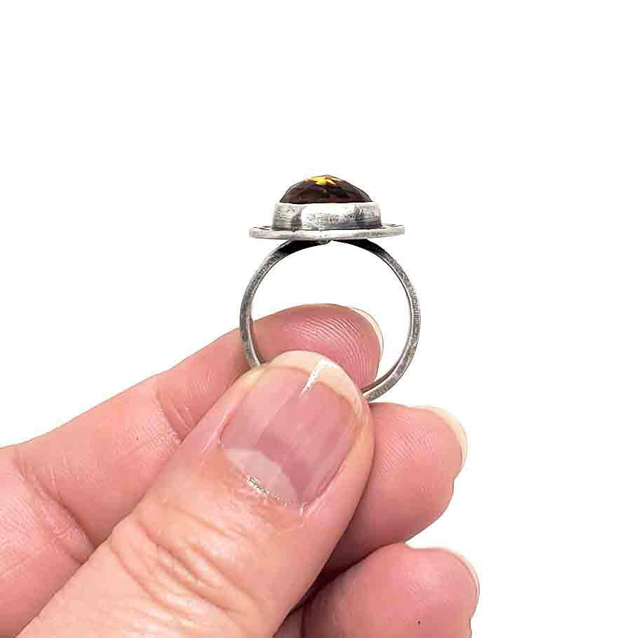 Ring - Size 8.25 - OOAK Citrine Ring in Sterling Silver by Allison Kallaway