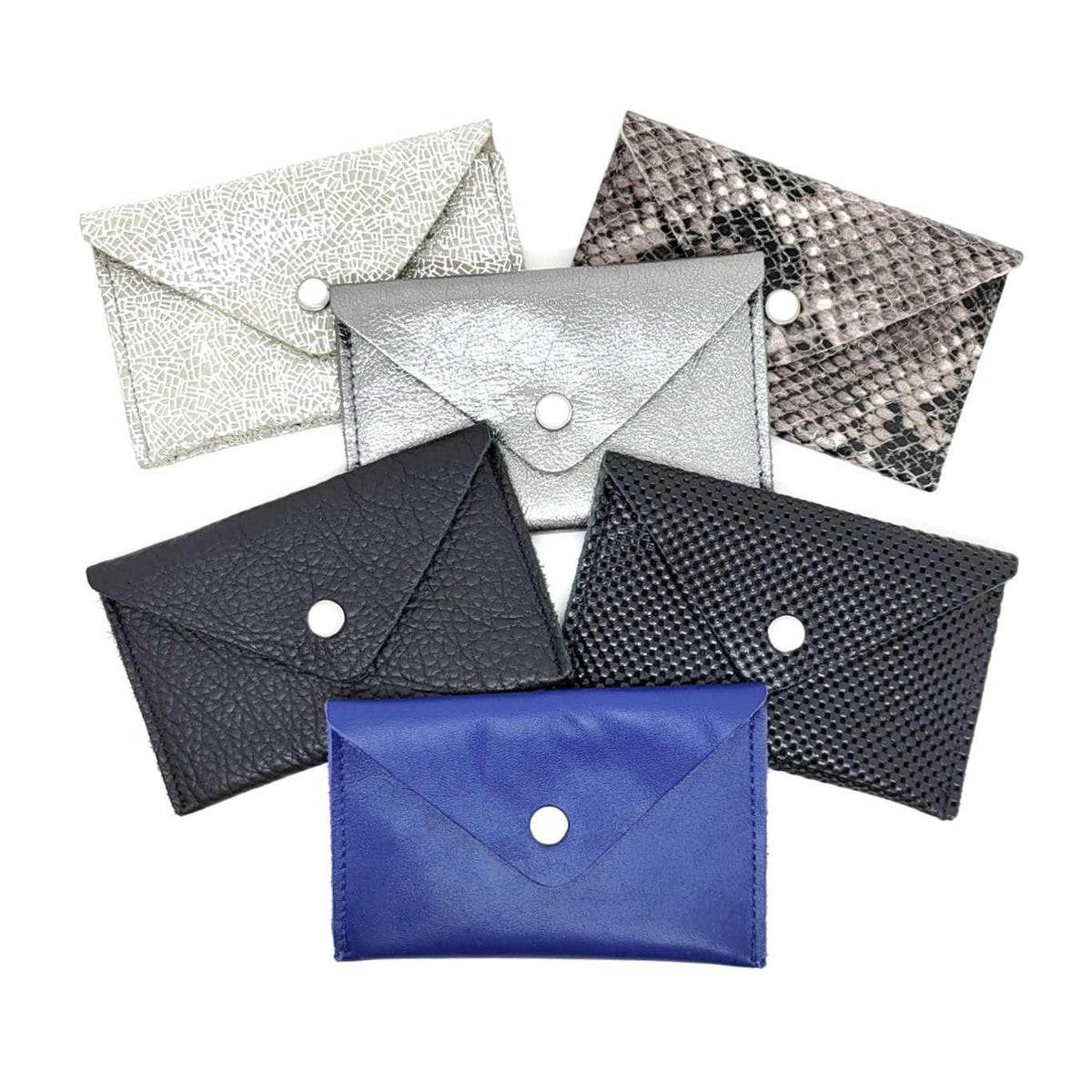 Wallet - Snap Card Case in Reclaimed Leather (Assorted Colors) by Crystalyn Kae