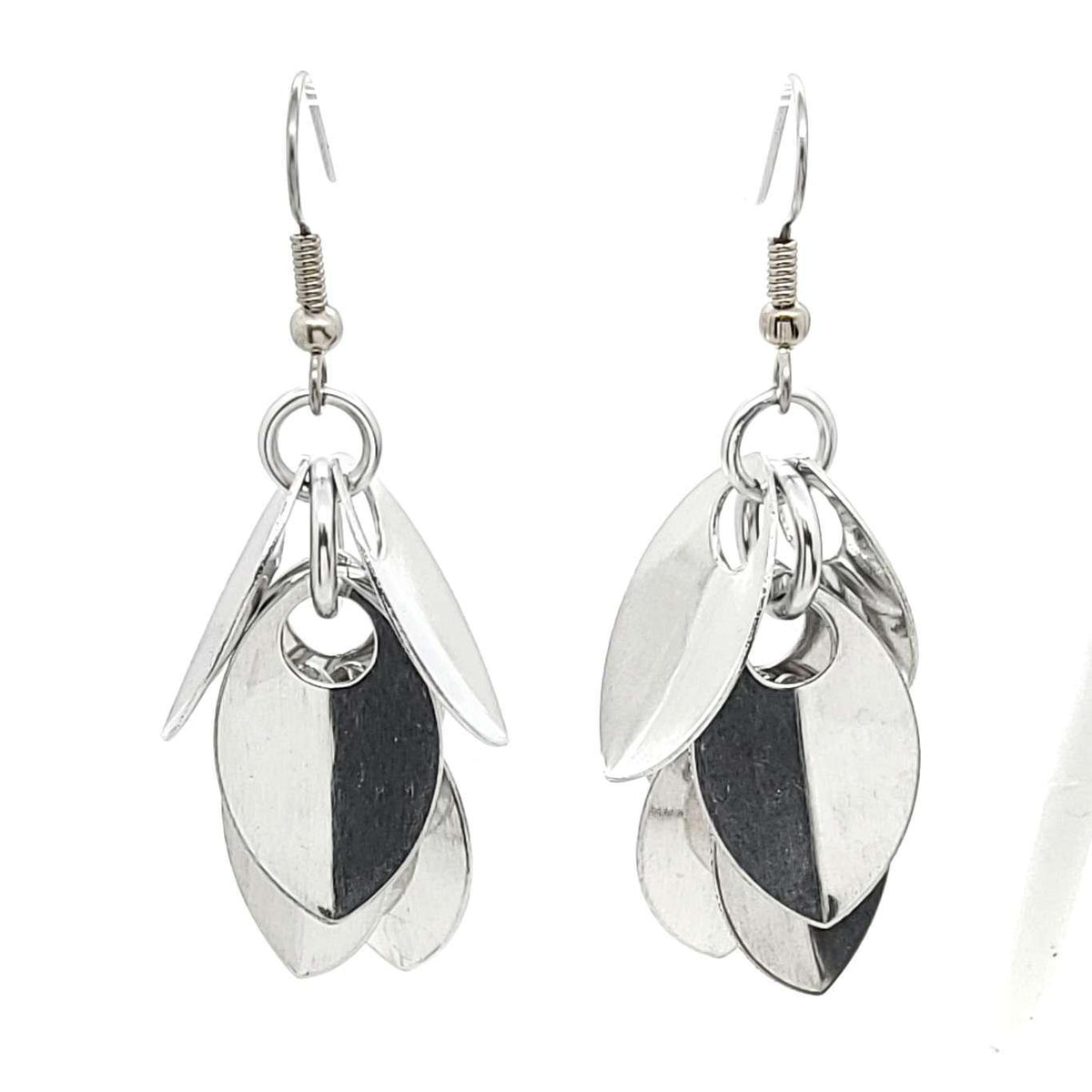 Earrings - Short Leafy Cascade (Silver) by Rebeca Mojica