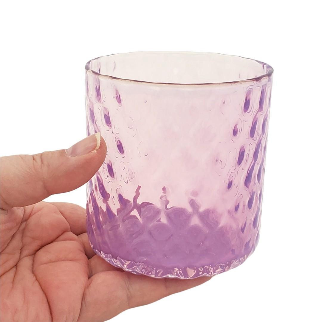 Drinkware - Deco Tumbler in Mystic Pink Glass by Dougherty Glassworks