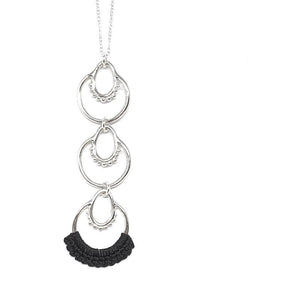Necklaces - Coal Sterling Athra Triple Drop by Twyla Dill