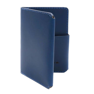 Travel – Passport Holder in Smooth Leather (Navy) by Woolly Made