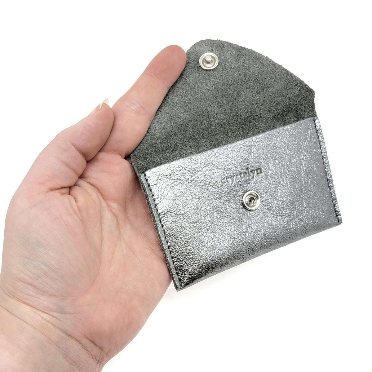 Wallet - Snap Card Case in Reclaimed Leather (Assorted Colors) by Crystalyn Kae