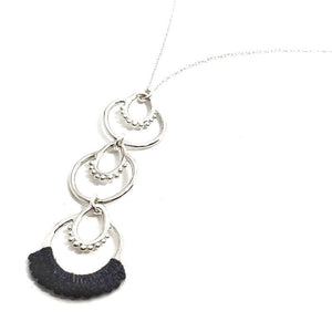 Necklaces - Coal Sterling Athra Triple Drop by Twyla Dill